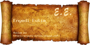 Enyedi Eutim névjegykártya